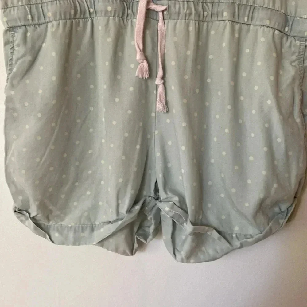 RED Saks Fifth Avenue Polka Dot Blue White Romper Size L